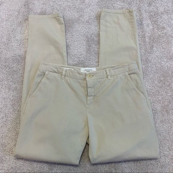 WEEKEND Max Mara Chino Audrey tan beige taupe pants size 8 - Picture 11 of 15